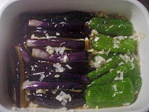 なすとピーマンの素揚げ酢ひたし レシピ 作り方 By デブネコたん W ノ 楽天レシピ